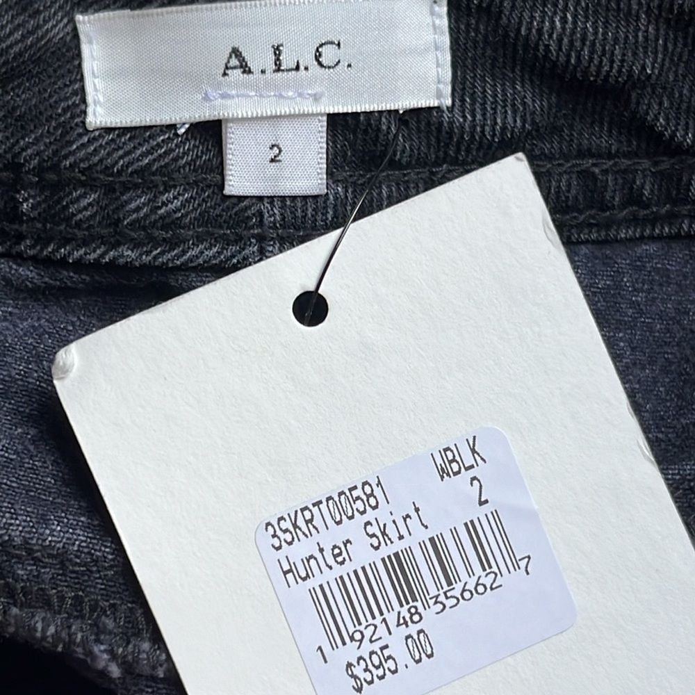 A.L.C Women's Denim Hunter Maxi Skirt size 2 Cotton Washed Black Made in USA NWT - Picture 14 of 16